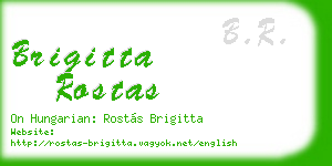 brigitta rostas business card
